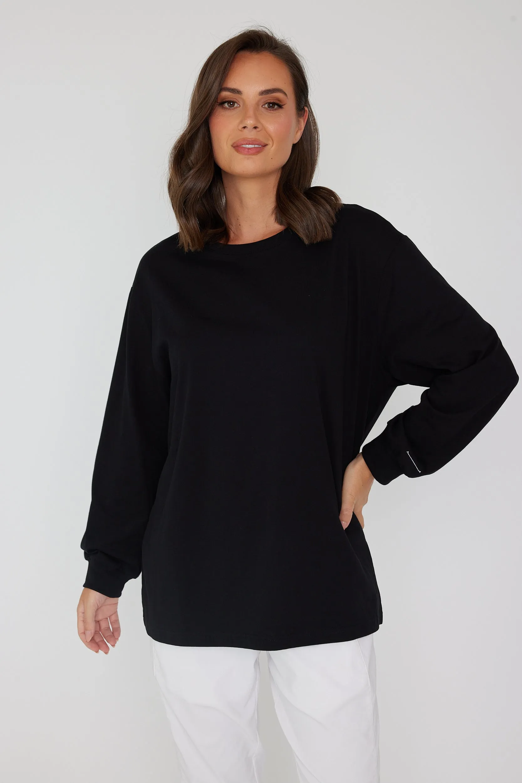 VANDAM Long Sleeve Top Black