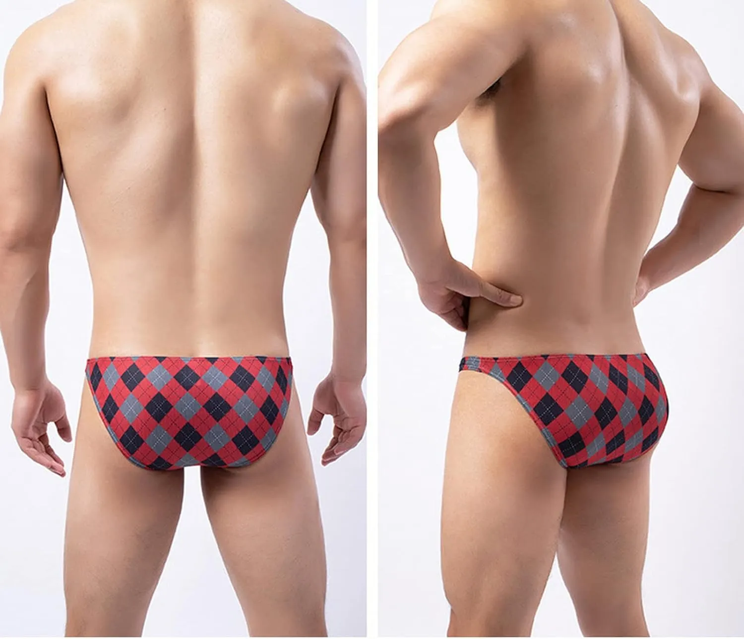 Various Styles of Men's Sexy Checked Underwear (5 Packs)