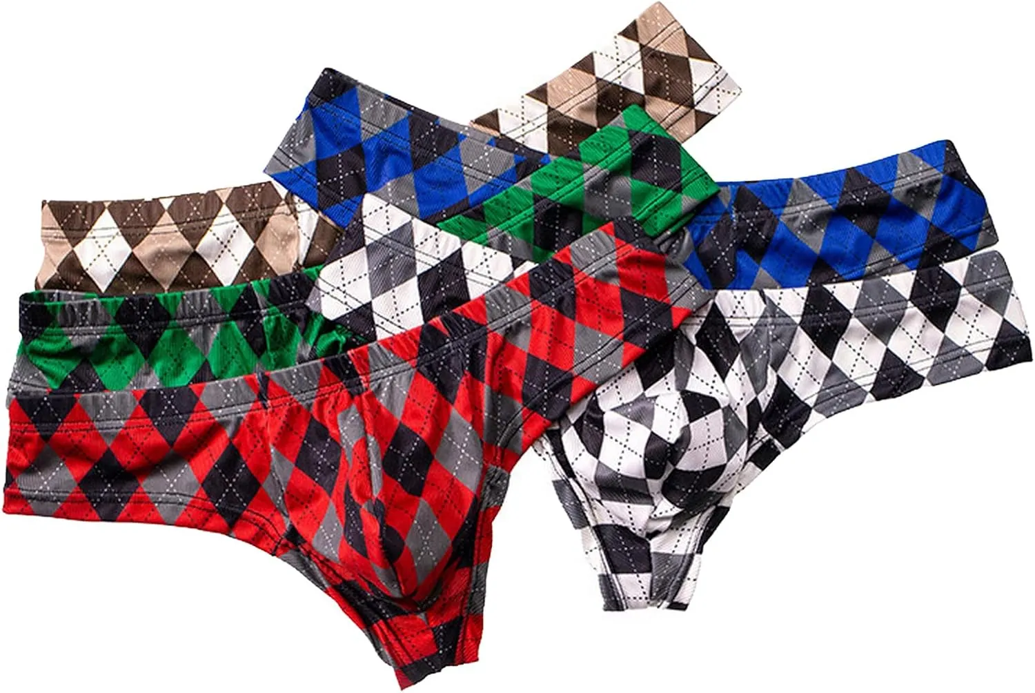 Various Styles of Men's Sexy Checked Underwear (5 Packs)