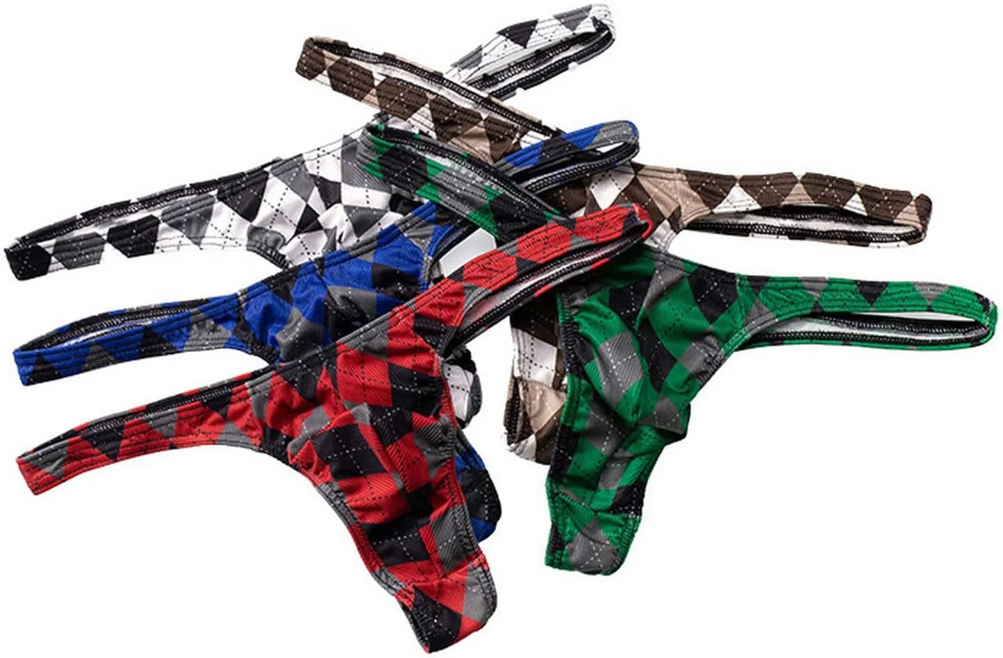 Various Styles of Men's Sexy Checked Underwear (5 Packs)