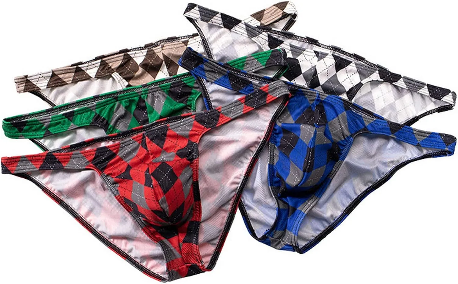Various Styles of Men's Sexy Checked Underwear (5 Packs)