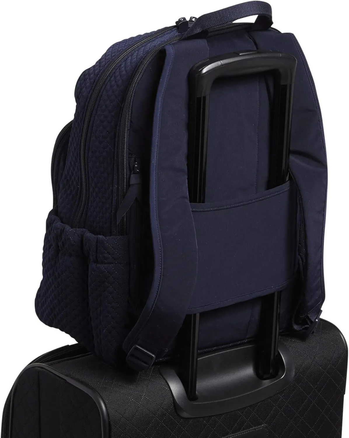 Vera Bradley Women's Microfiber Campus Backpack, Classic Navy, One Size