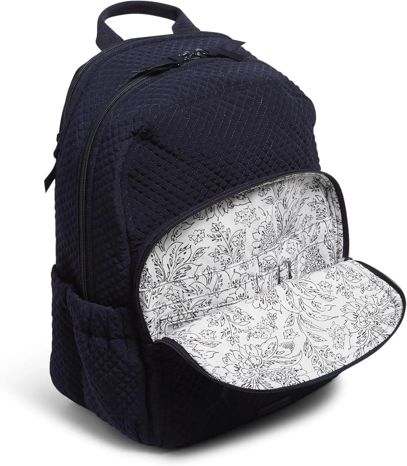 Vera Bradley Women's Microfiber Campus Backpack, Classic Navy, One Size