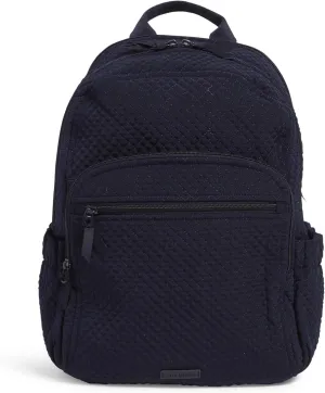 Vera Bradley Women's Microfiber Campus Backpack, Classic Navy, One Size