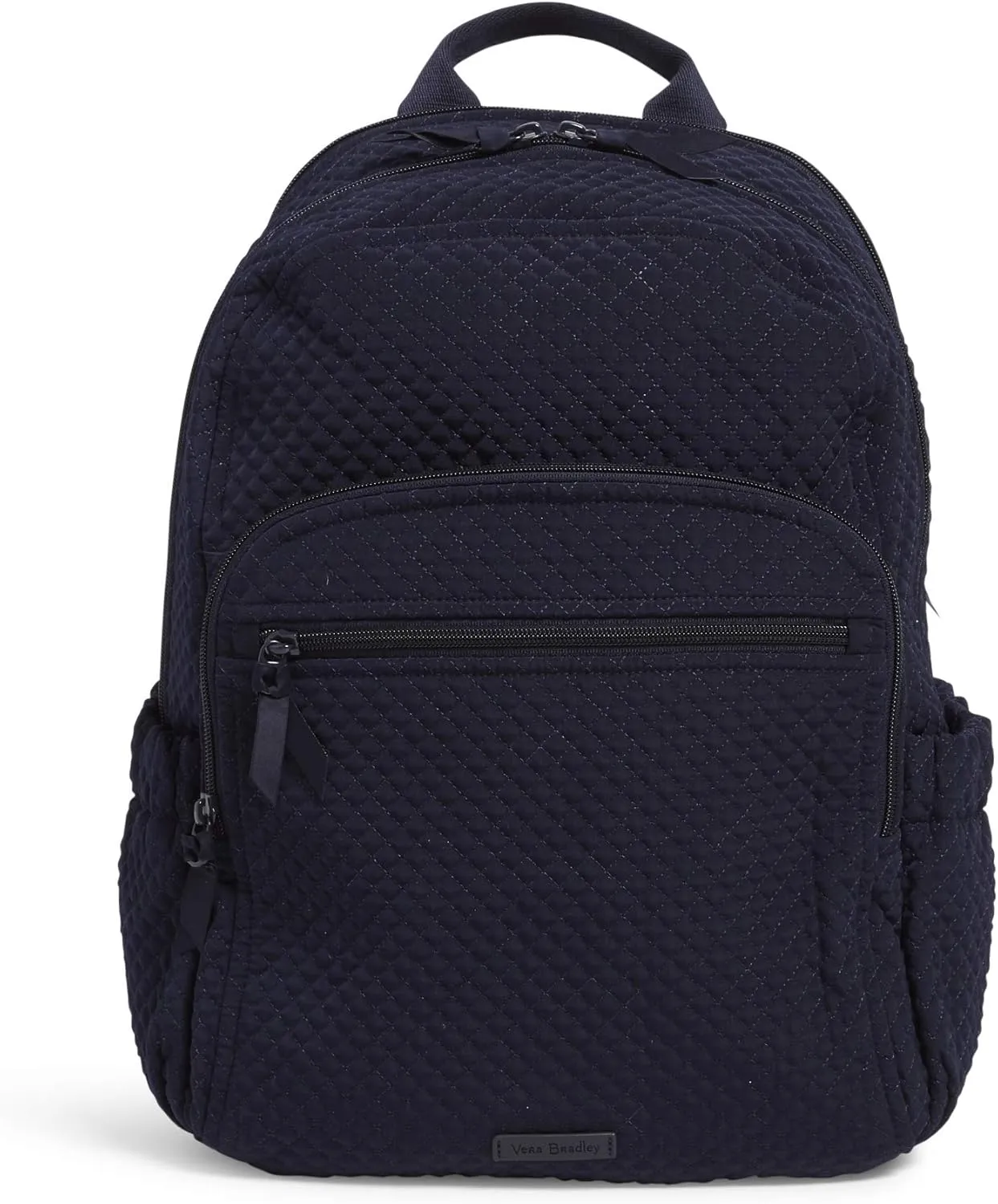 Vera Bradley Women's Microfiber Campus Backpack, Classic Navy, One Size