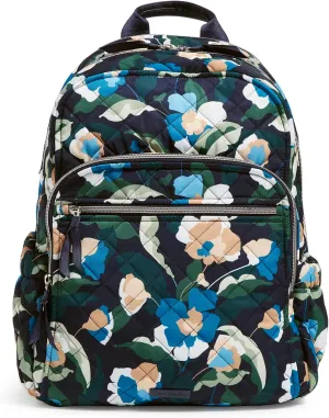 Vera Bradley Women's Performance Twill Campus Backpack, Immersed Blooms, One Size