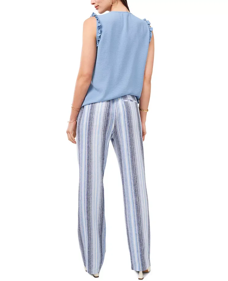Vince Camuto Striped Tie-Waist Pants