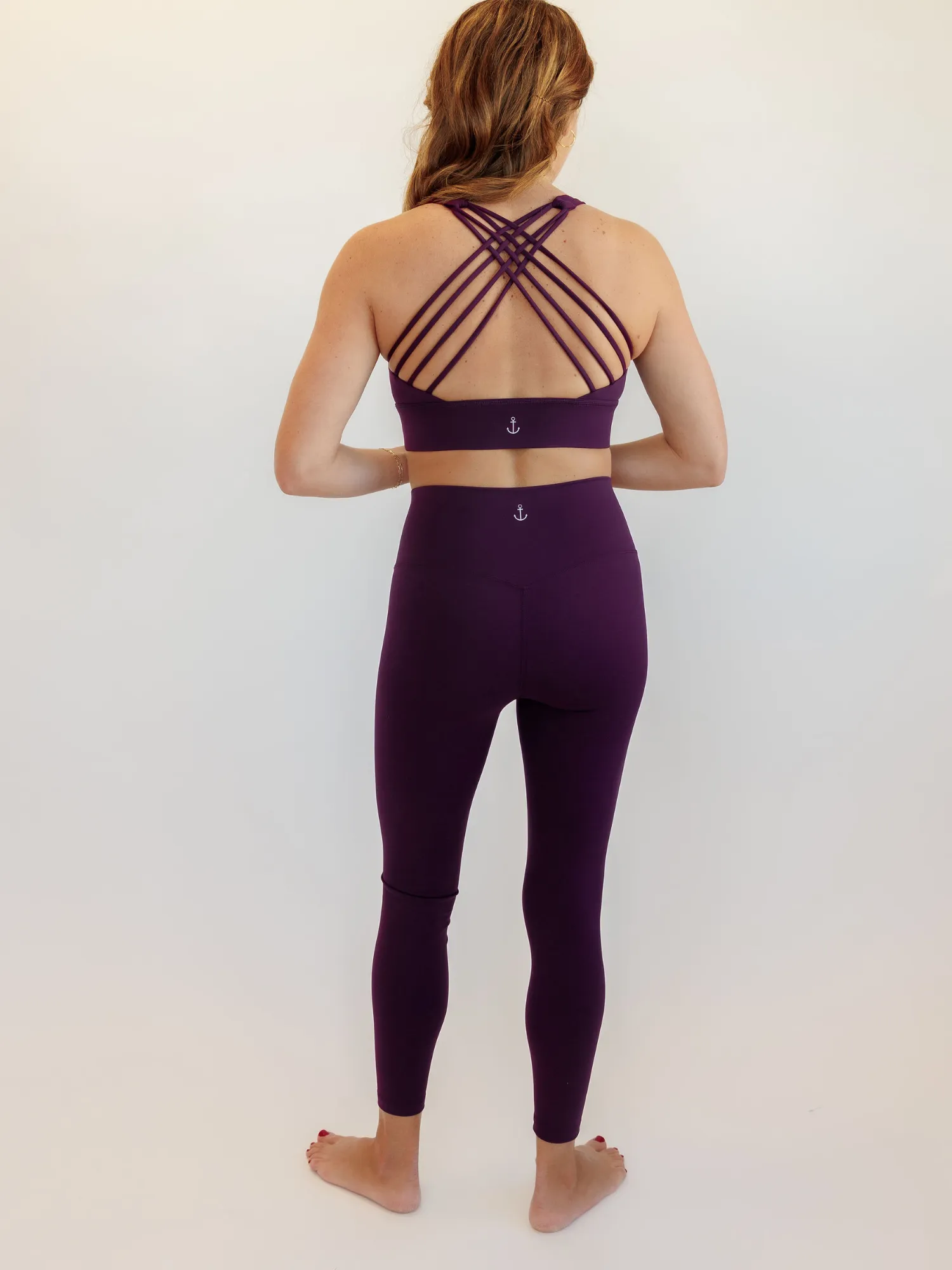 Violet Purple "Jossy" Strappy Back Sports Bra