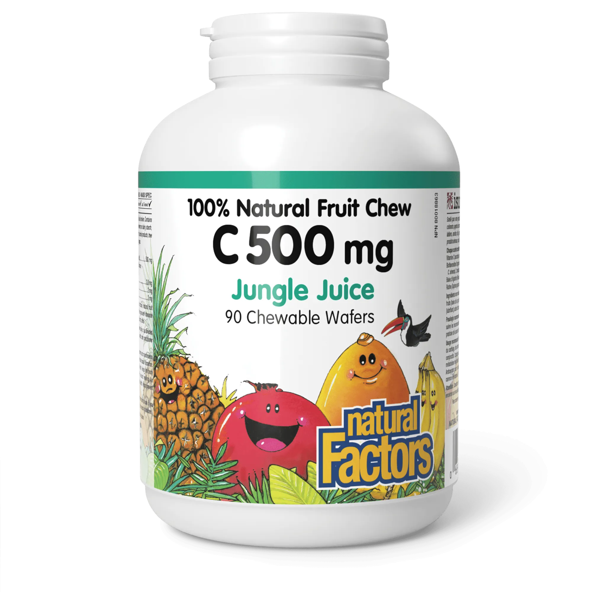 Vitamin C 500 mg 100% Natural Fruit Chew Jungle Juice