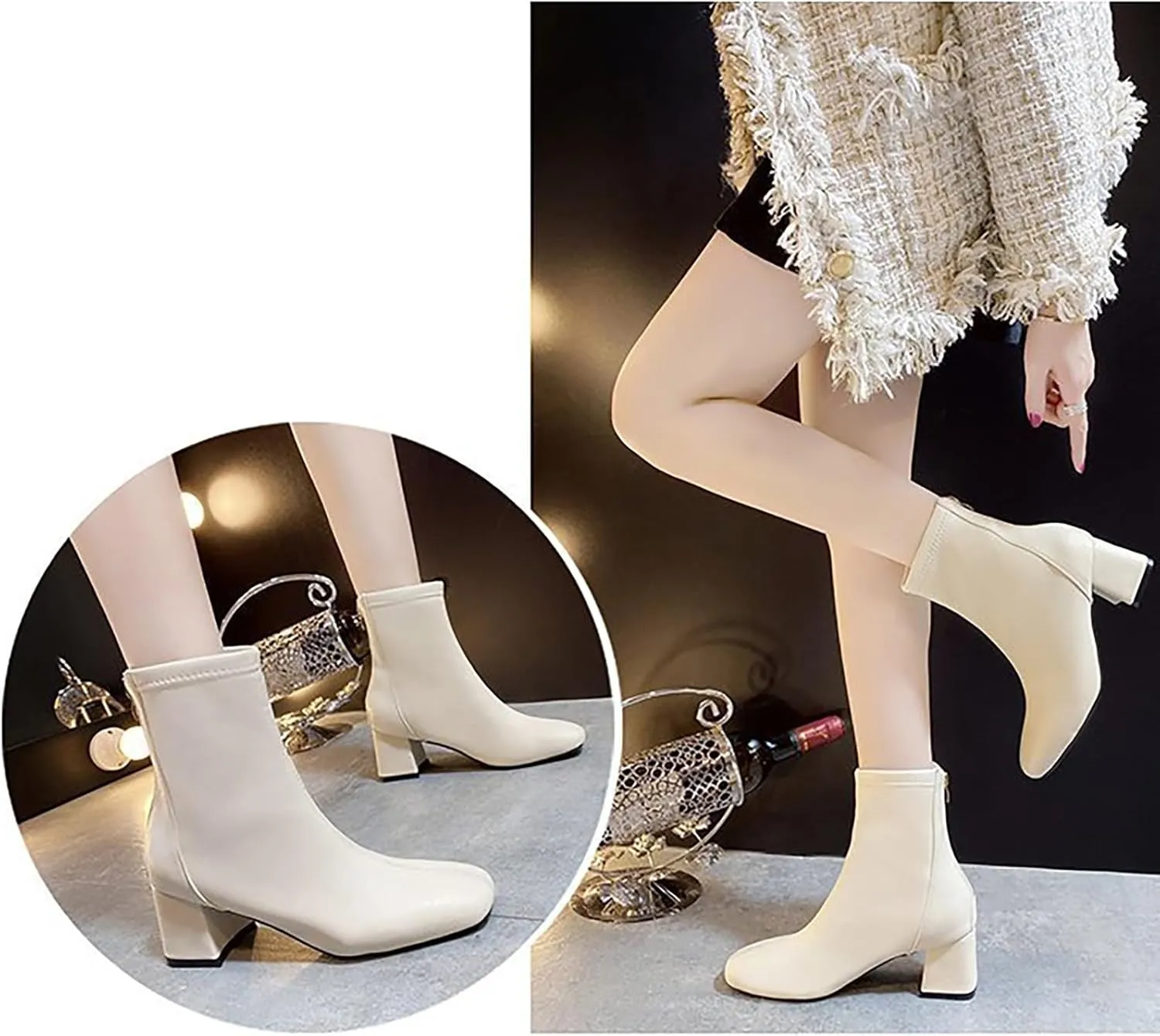 Wedge Ankle Boots Fall Boots Brown Fall Boots Heel Boots for Women 2024 Ankle Boots for Women with Heel Sexy Womens Black Ankle Booties Low Heel