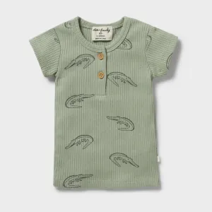 Wilson & Frenchy - organic rib henley tee - little croc