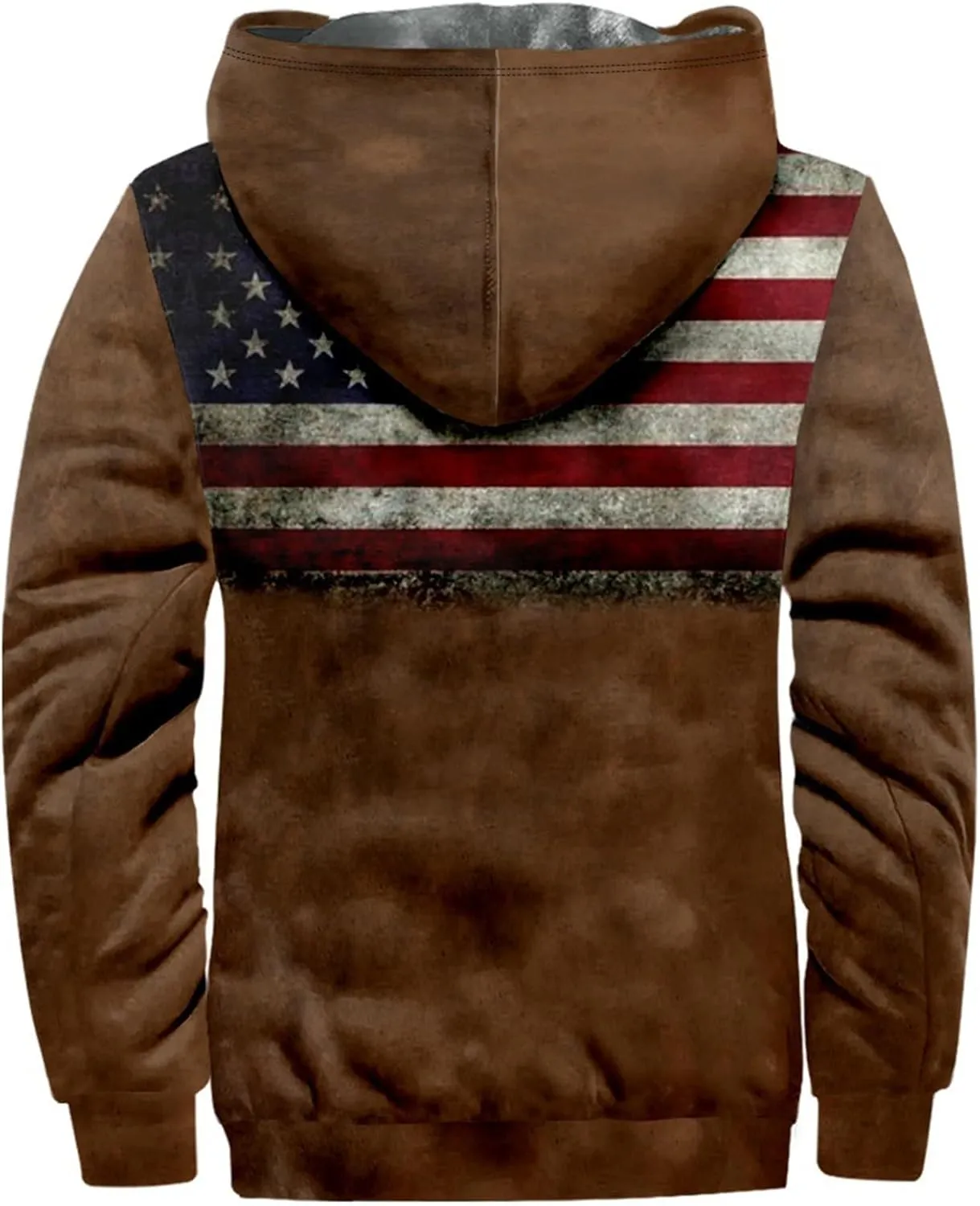 Winter Jackets for Men Heavyweight Sweatshirt Coat Hoodie Fleece Sherpa Lined Warm Jacket Zip Up Sweatshirt with Pockets