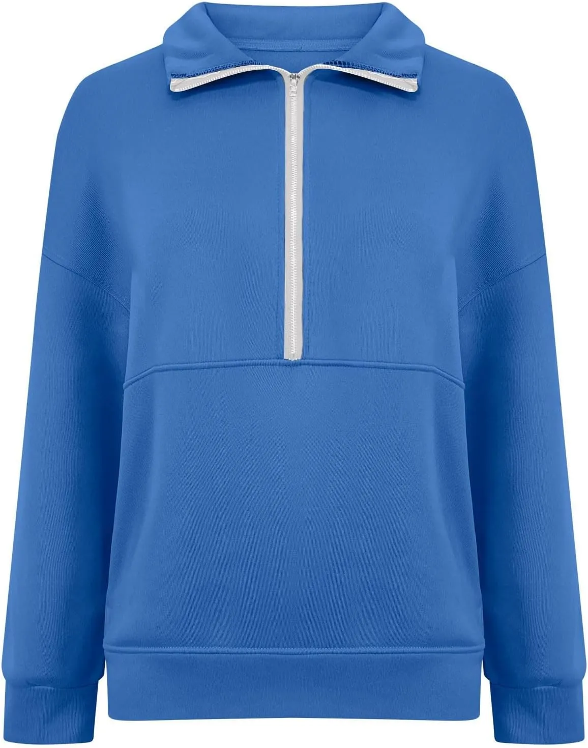 Women Fleece Half Zip Pullover Comfy Oversized Sweatshirt Trendy 1/4 Zip Up Hoodie Casual Fall Sweaters with Pockets
