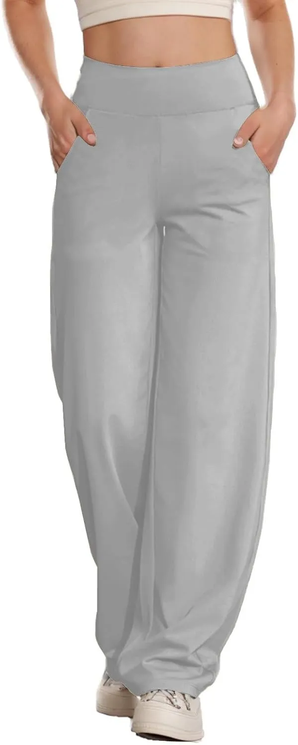 Women Loose Fit Pants Pants for Women High Cut Flare Wide Leg Basic Long Bootcut Leg Fall Summer Pants 2024