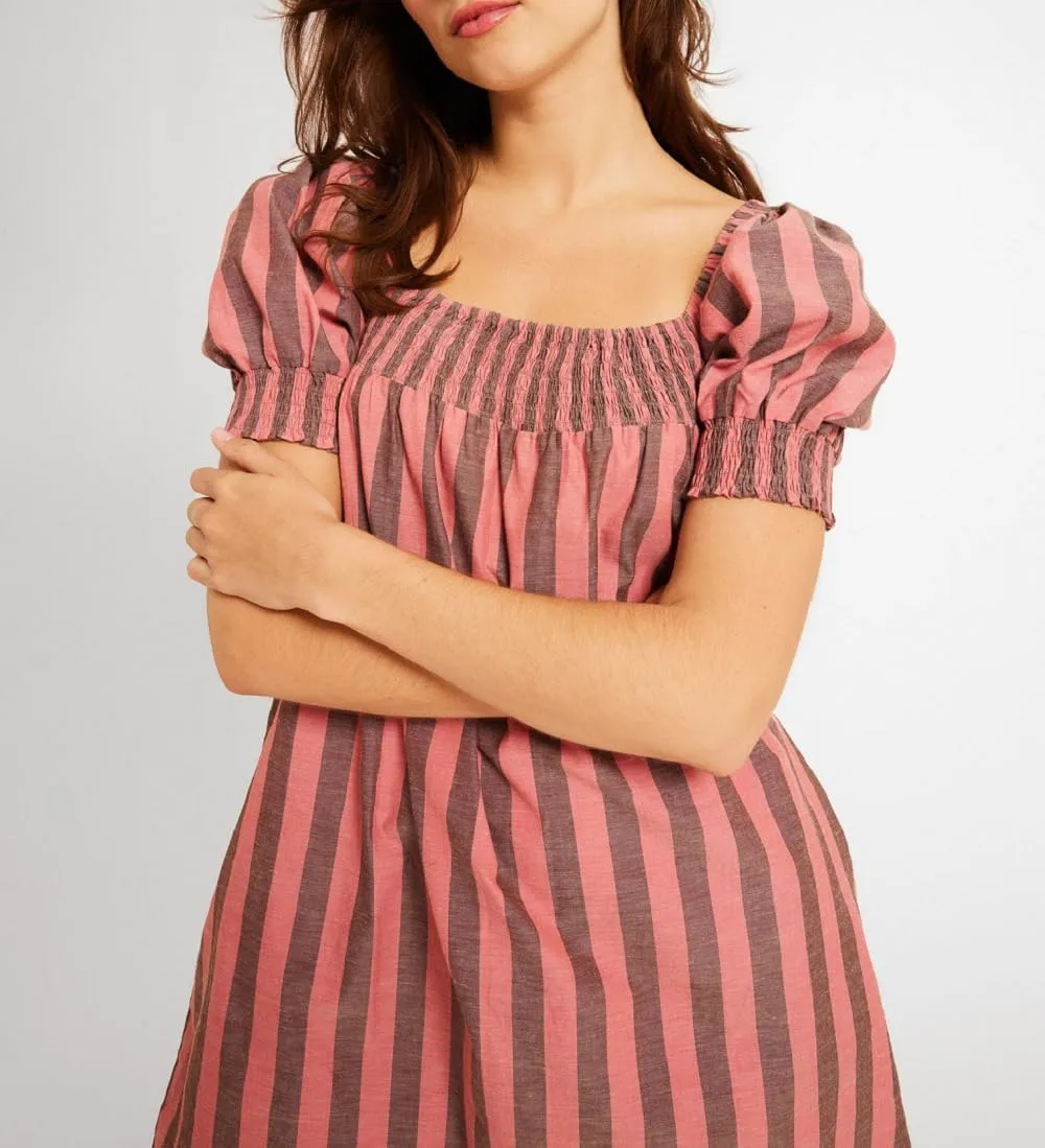 Women Puff Sleeve Babydoll Dress Square Neck Flowy Mini Dress Bow Tie Ruffle A Line Short Dress Summer Sundress