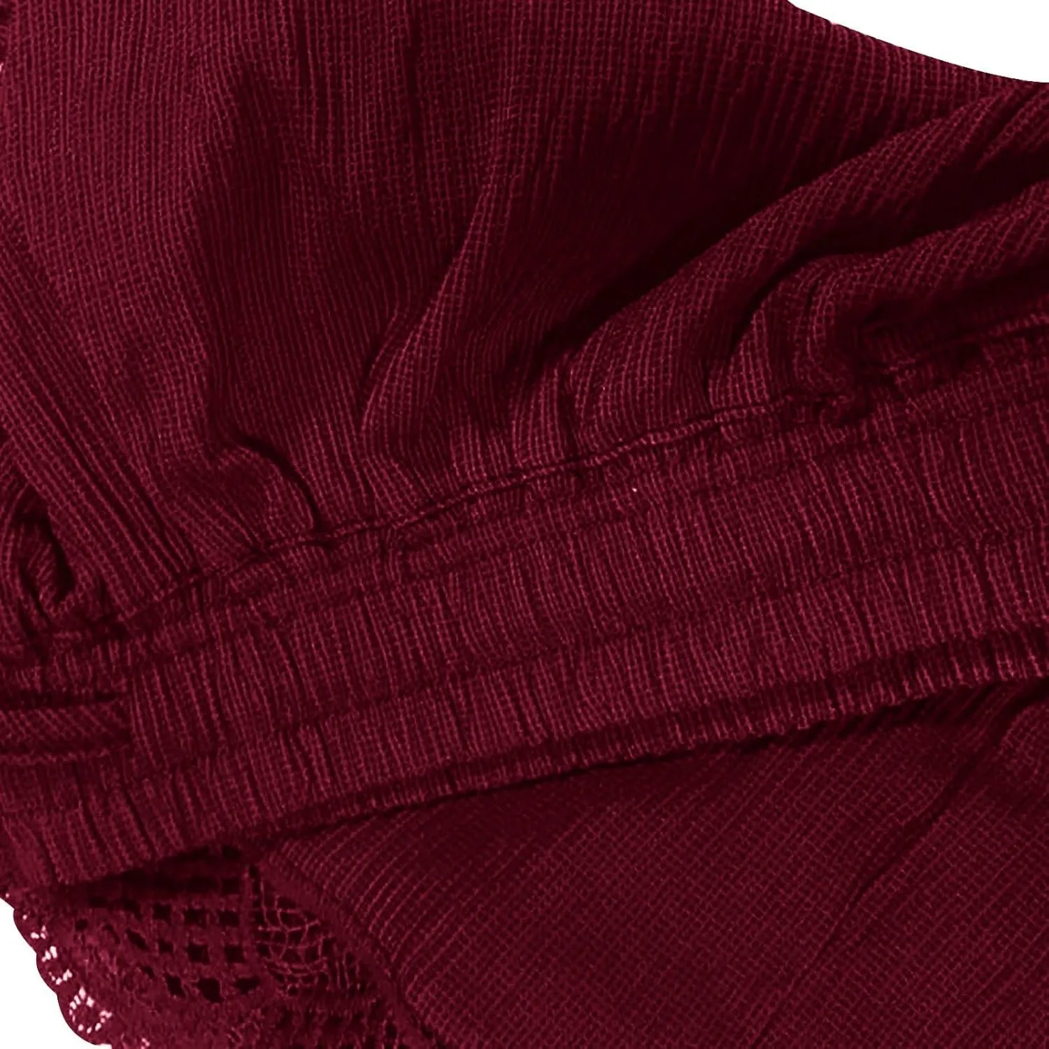 Women Summer Shorts Lace Trim Plus Size Casual Elastic Waist Wide Leg Lounge Shorts Bermuda Shorts