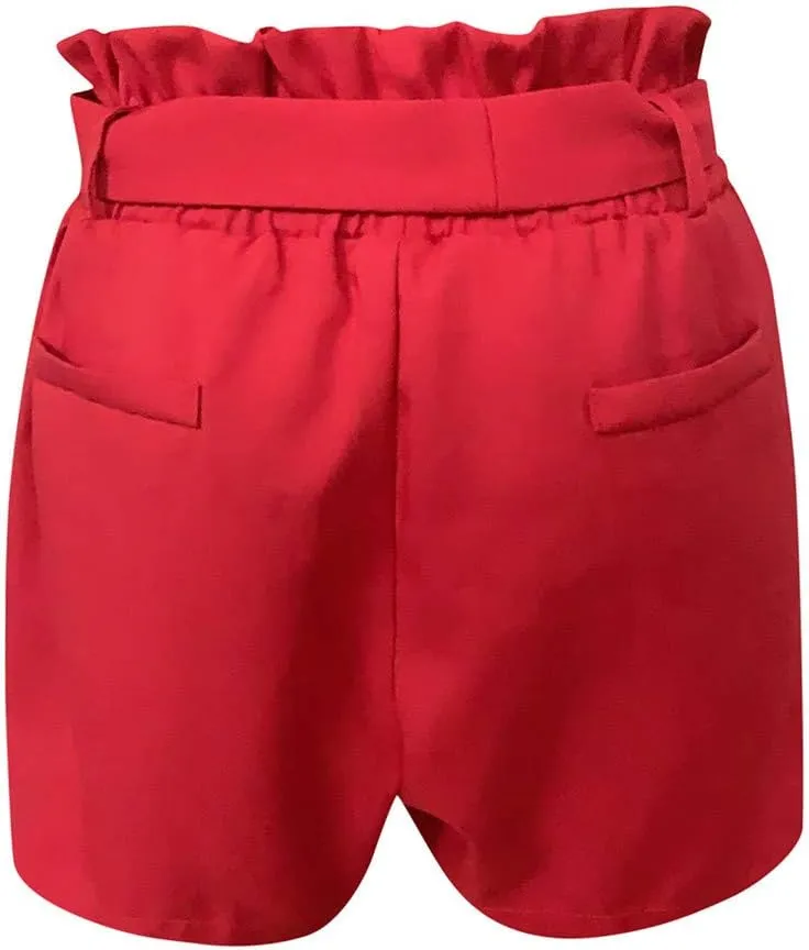 Women's 2.5" Solid Shorts Hiking Athletic Shorts Strappy High Waist Yoga Lounge Athletic Shorts Comfy Casual with Pockets