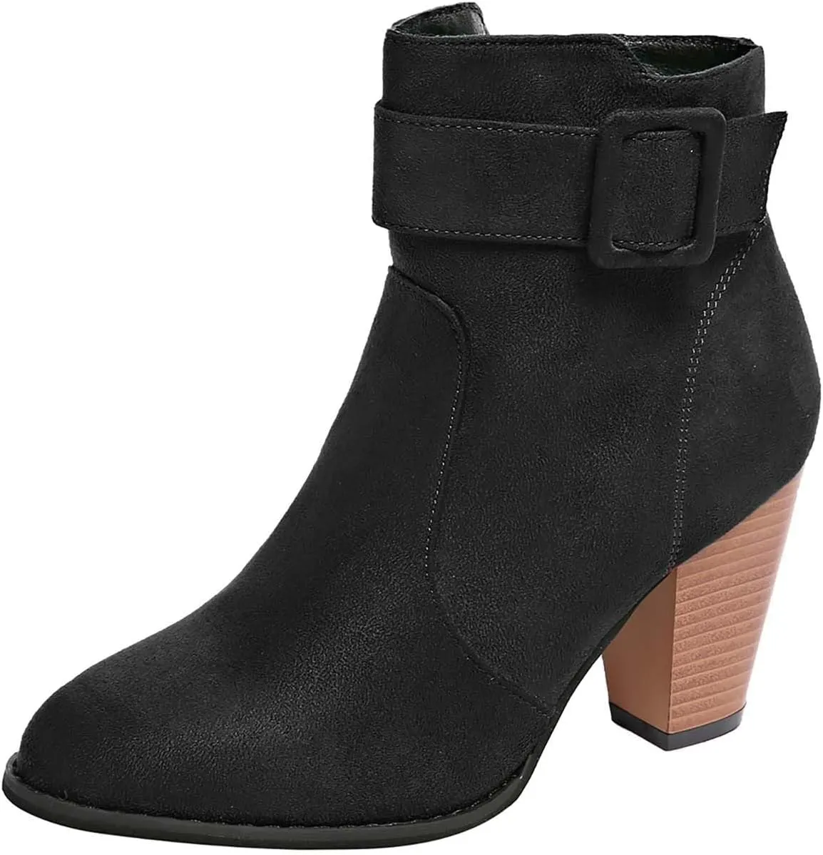 Womens Ankle Boots Bootie Heels for Women High Heel Boots for Women Womens Dressy Dress Ankle Boots Wide Width for Women Low Heel Lace Up Brown Ankle Boots for Women Low Heel Buckle