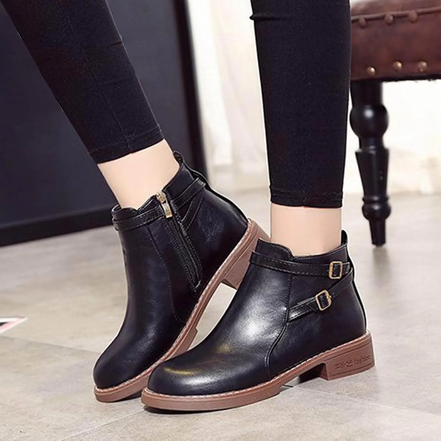 Womens Boots Ankle Ankle Boots for Women Dressy Cute Cowboy Boots for Women Wide Womens Wedge Boots for Women Ankle Booties Wide Width Womens Flat Ankle Booties Black Suede