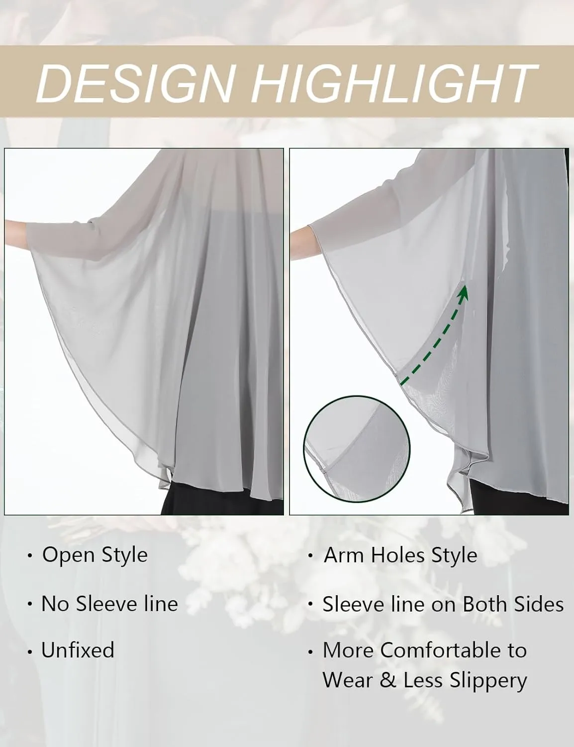 Womens Chiffon Kimono Cardigan Beach Cover Up Shawls and Wraps for Evening Dresses Wedding Party Travel