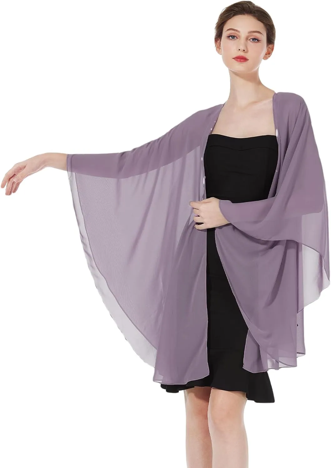 Womens Chiffon Kimono Cardigan Beach Cover Up Shawls and Wraps for Evening Dresses Wedding Party Travel