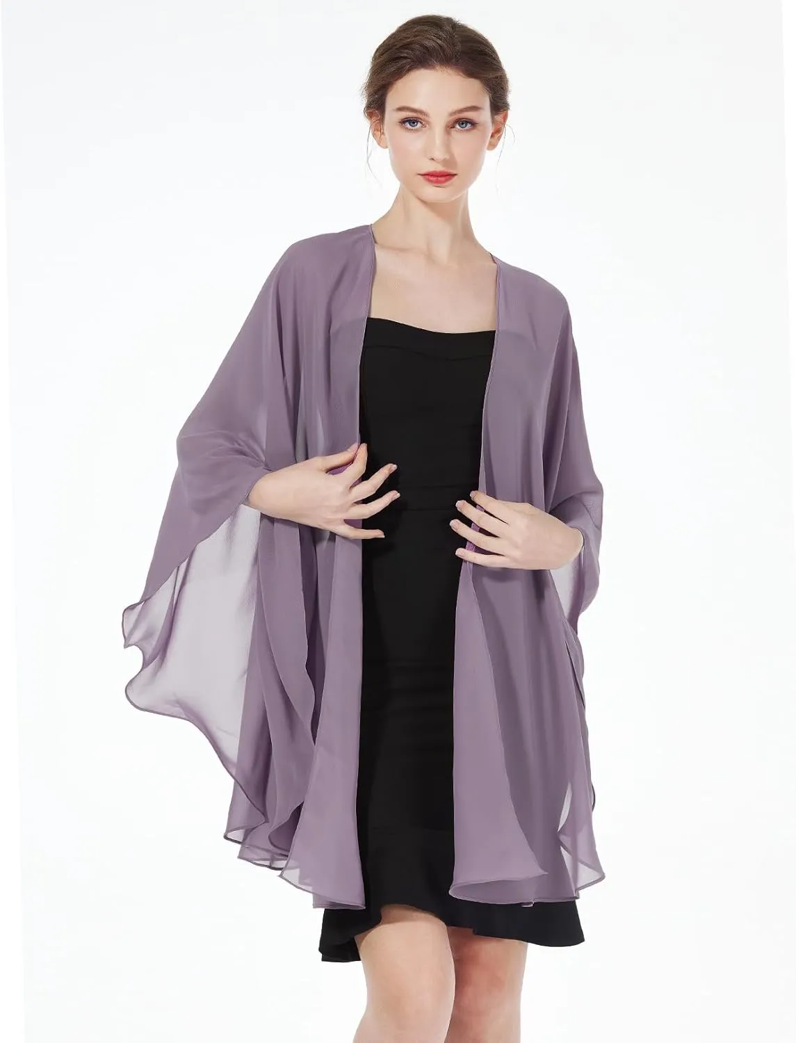 Womens Chiffon Kimono Cardigan Beach Cover Up Shawls and Wraps for Evening Dresses Wedding Party Travel
