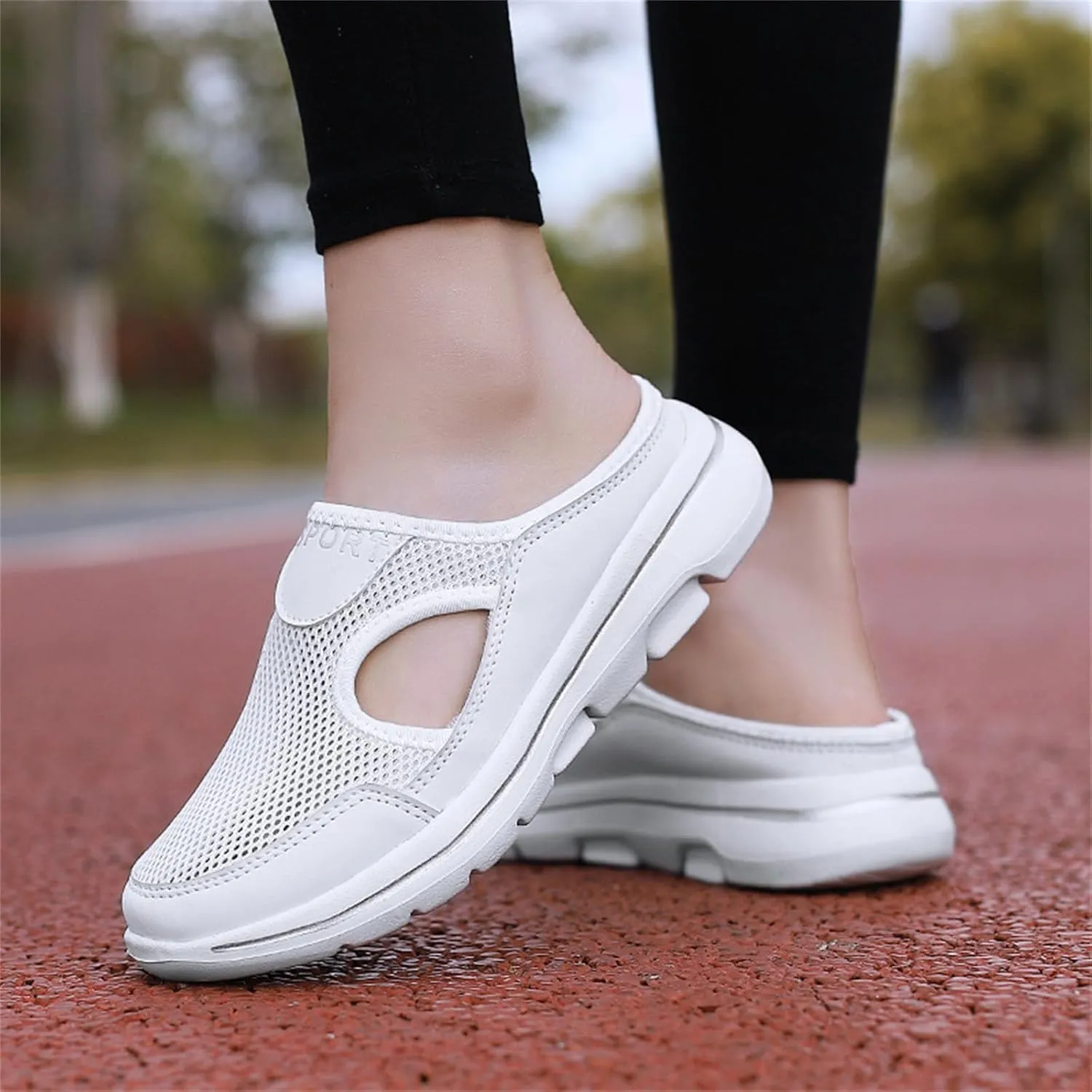 Womens Comfort Breathable Support Sandals Non Slip Orthopedic Sports Sandals Outdoor Casual Walking Slip Sneakers Mules Closed Toe Lightweight Open Back Breathable Slippers for Women Men