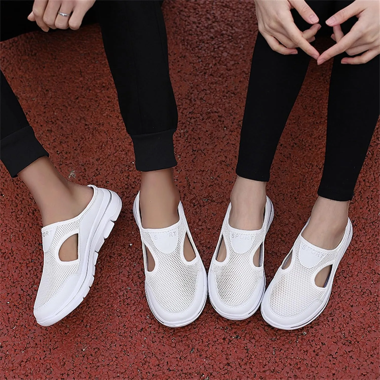 Womens Comfort Breathable Support Sandals Non Slip Orthopedic Sports Sandals Outdoor Casual Walking Slip Sneakers Mules Closed Toe Lightweight Open Back Breathable Slippers for Women Men