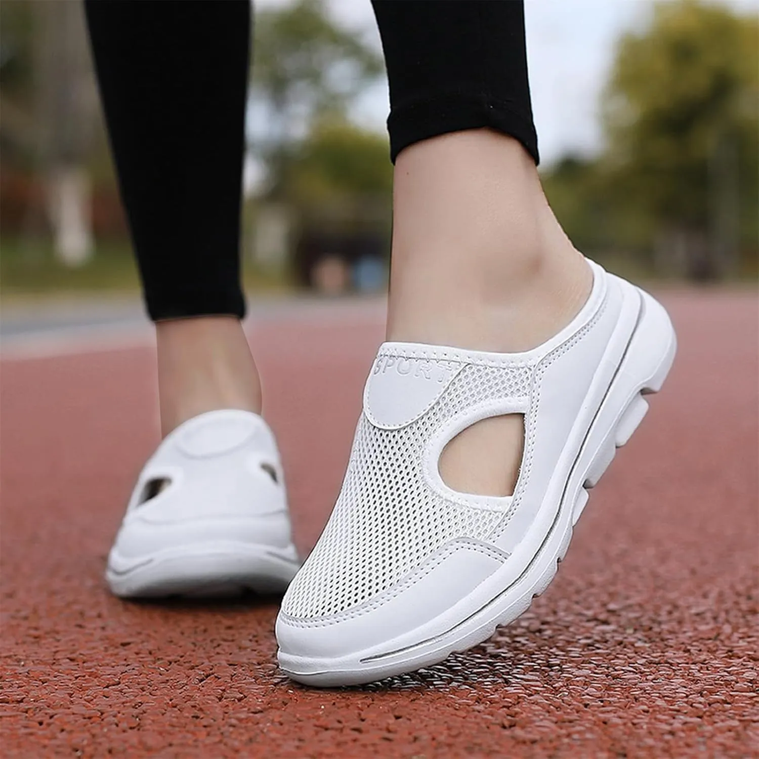 Womens Comfort Breathable Support Sandals Non Slip Orthopedic Sports Sandals Outdoor Casual Walking Slip Sneakers Mules Closed Toe Lightweight Open Back Breathable Slippers for Women Men