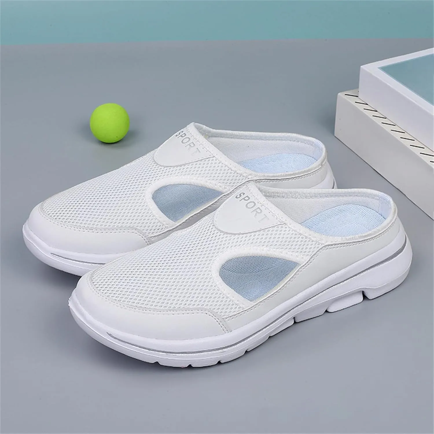 Womens Comfort Breathable Support Sandals Non Slip Orthopedic Sports Sandals Outdoor Casual Walking Slip Sneakers Mules Closed Toe Lightweight Open Back Breathable Slippers for Women Men