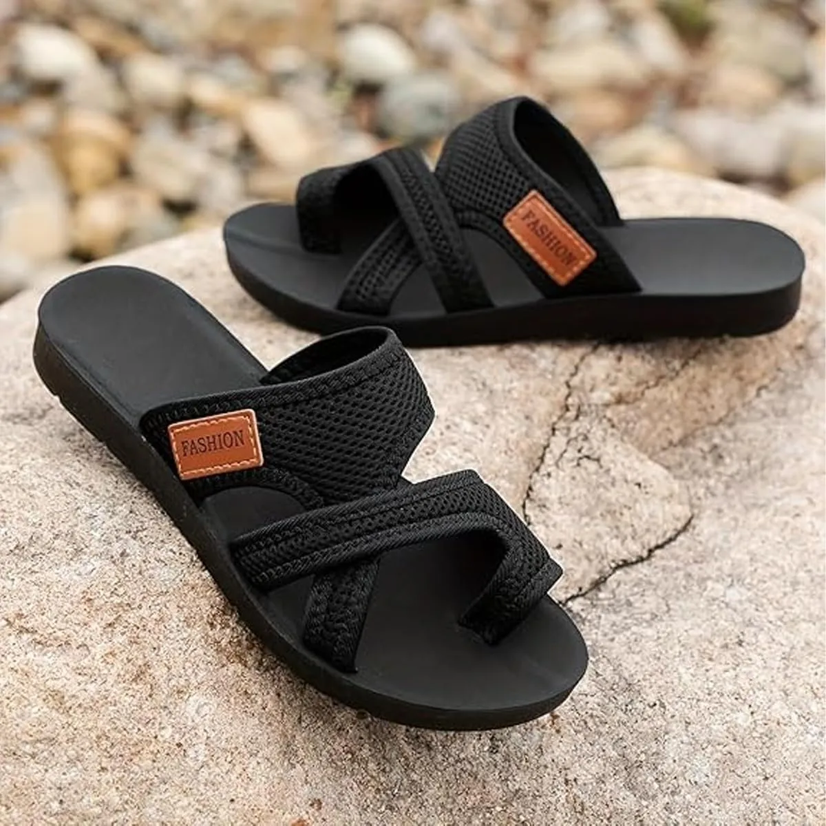 Women's Comfortable Breathable Mesh Flip Flops, Hollow Mesh Slide Sandals Orthopedic Arch Support Mules Shoes for Women