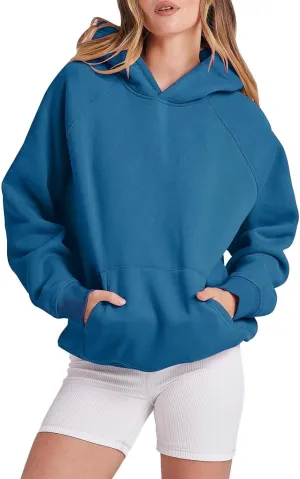 Women's Oversized Hoodies Casual Long Sleeve Half Zipper Pocket Sweatshirt Pullover Tops Hoodies Womens