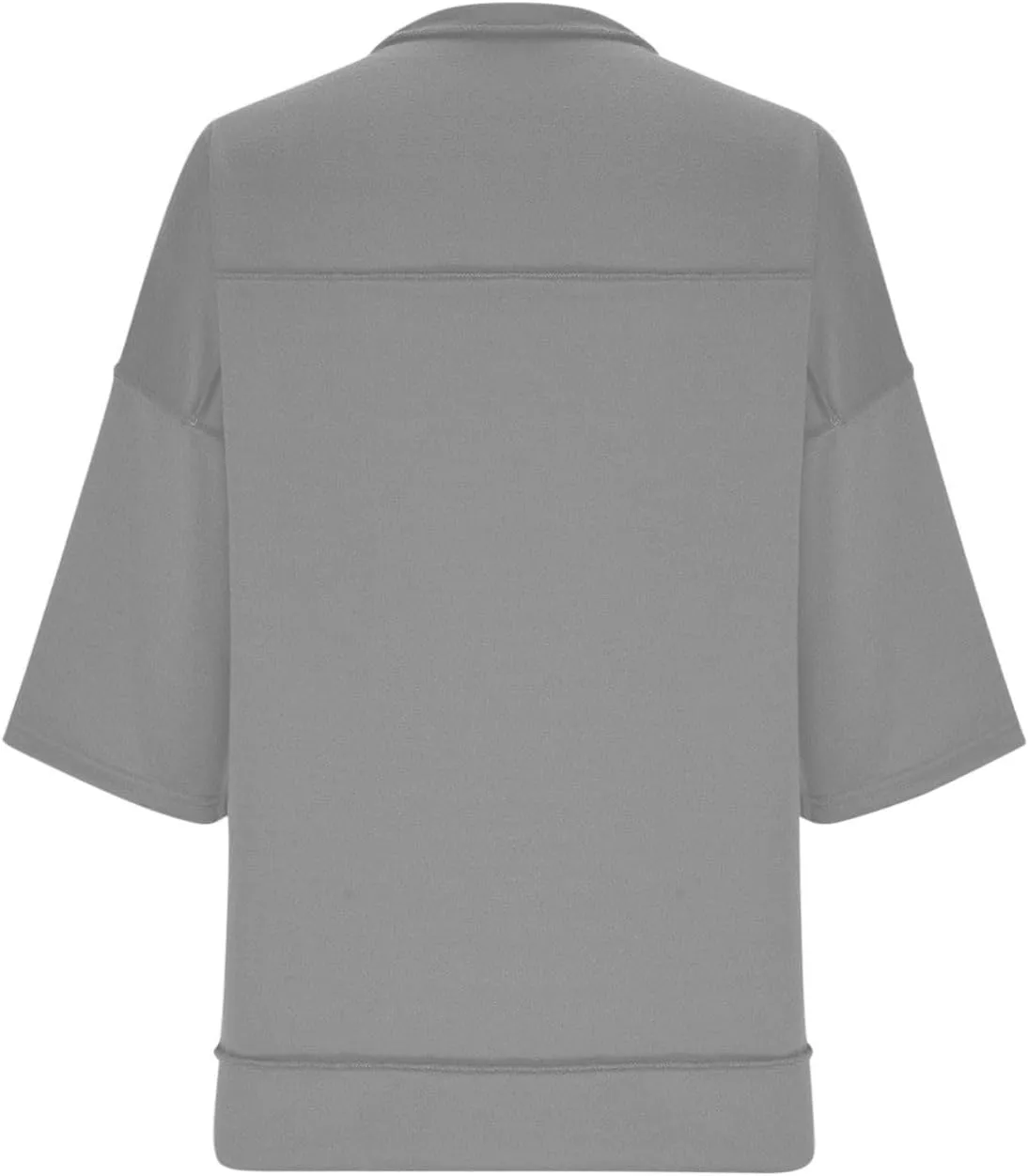 Womens Oversized Sweatshirts 3/4 Length Sleeve Crewneck Pullover Top Drop Shoulder Tees Casual High Low Tunic Tops