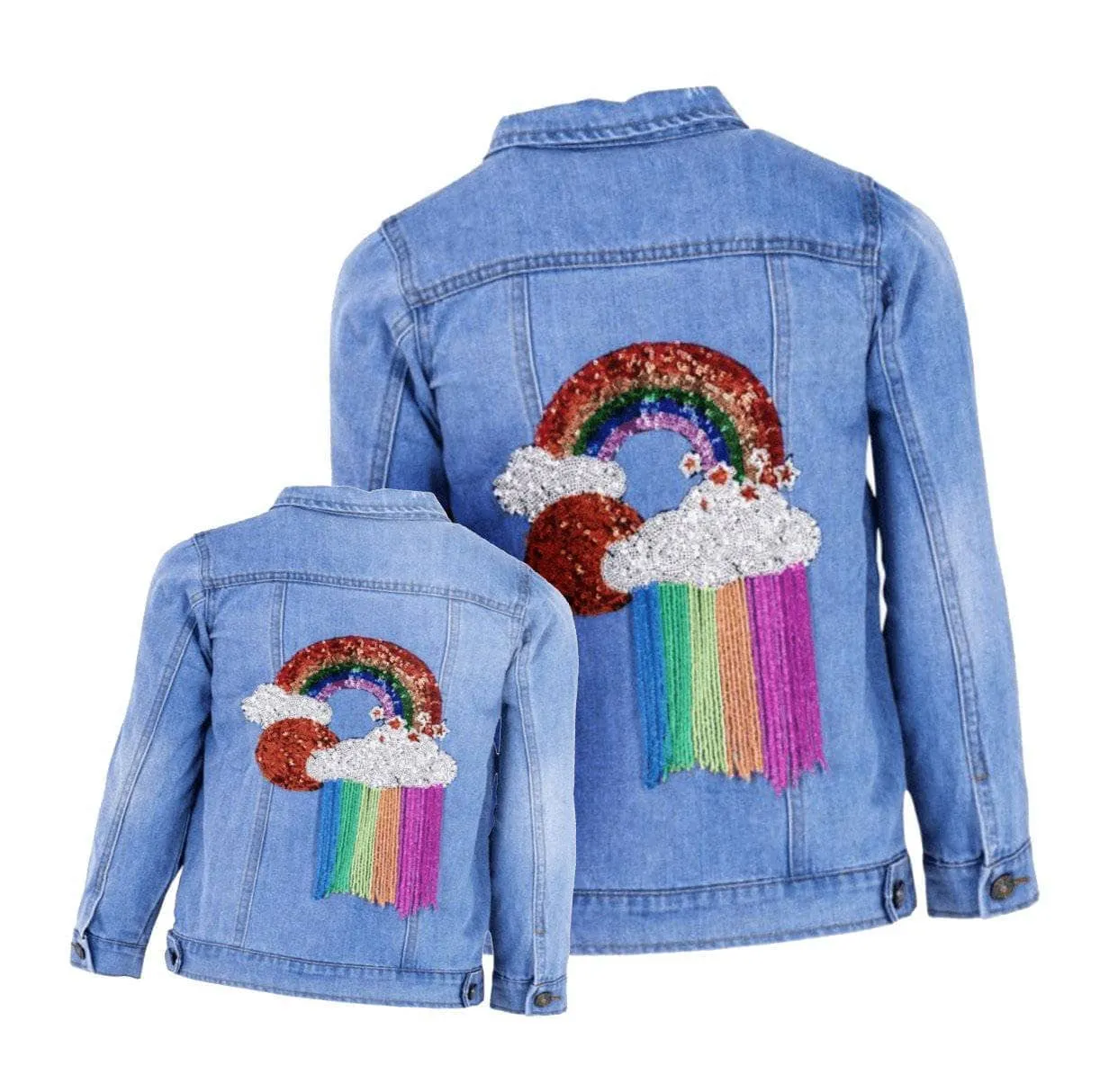 Women's Rainbow Tassel Denim
