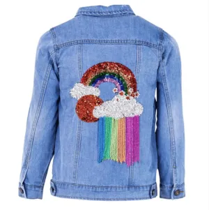 Women's Rainbow Tassel Denim