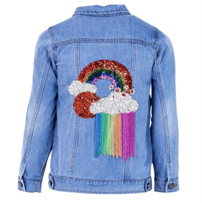 Women's Rainbow Tassel Denim