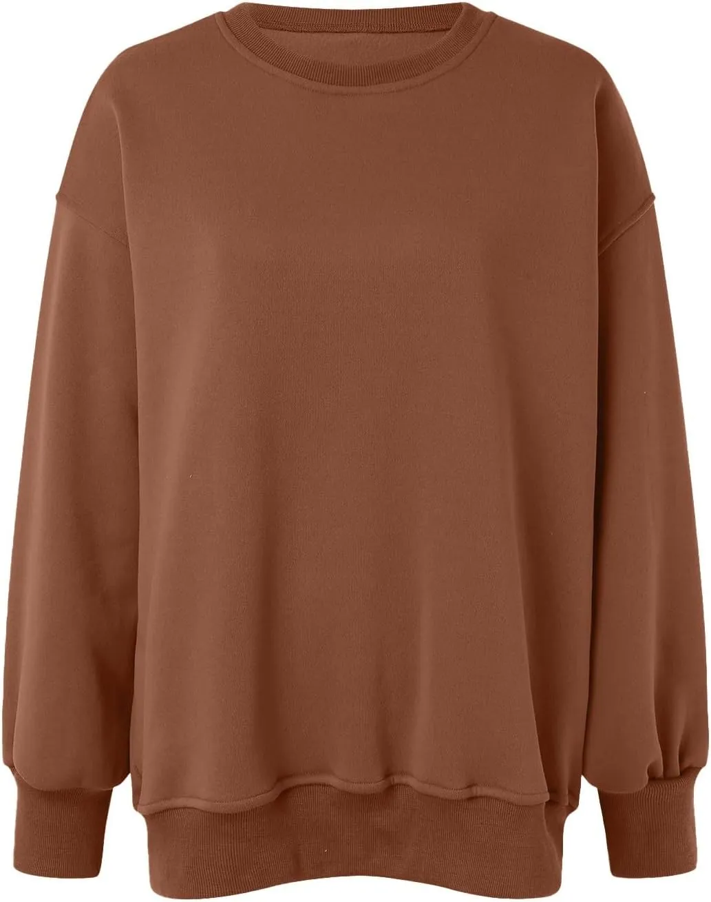 Women's Solid Color Sweatshirt Hoodie Round Neck Pullover Sweater Casual Comfort Fall Fashion Clothing