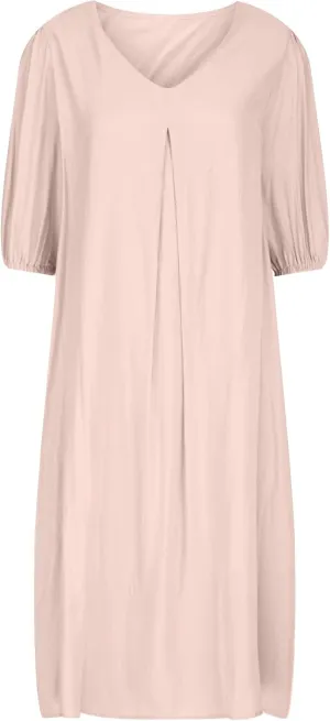 Women's Spring Summer Dress 2025 Puff Short Sleeve V Neck Midi Dresses Casual Comfort Cotton Linen Lightweight Dress
