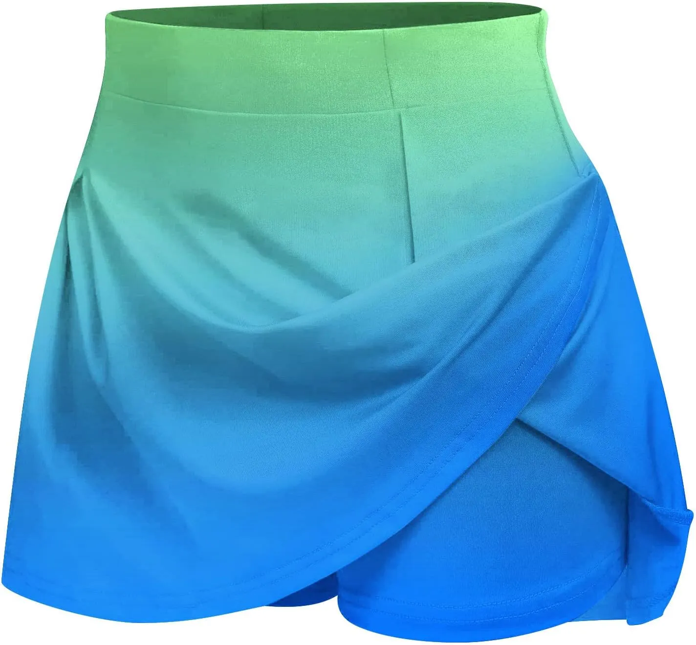 Womens Summer Skirt Shorts Skort Layered Ruffle Mini Skirts with Shorts Flowy Athletic Shorts High Waisted Tennis Skirts