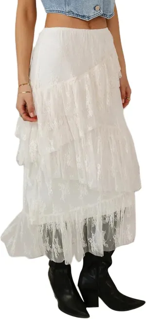 Women's Summer Y2k Floral Lace Maxi Skirt Casual Fashion Low Waist Holiday Party Wrap Half Dress Streetwear