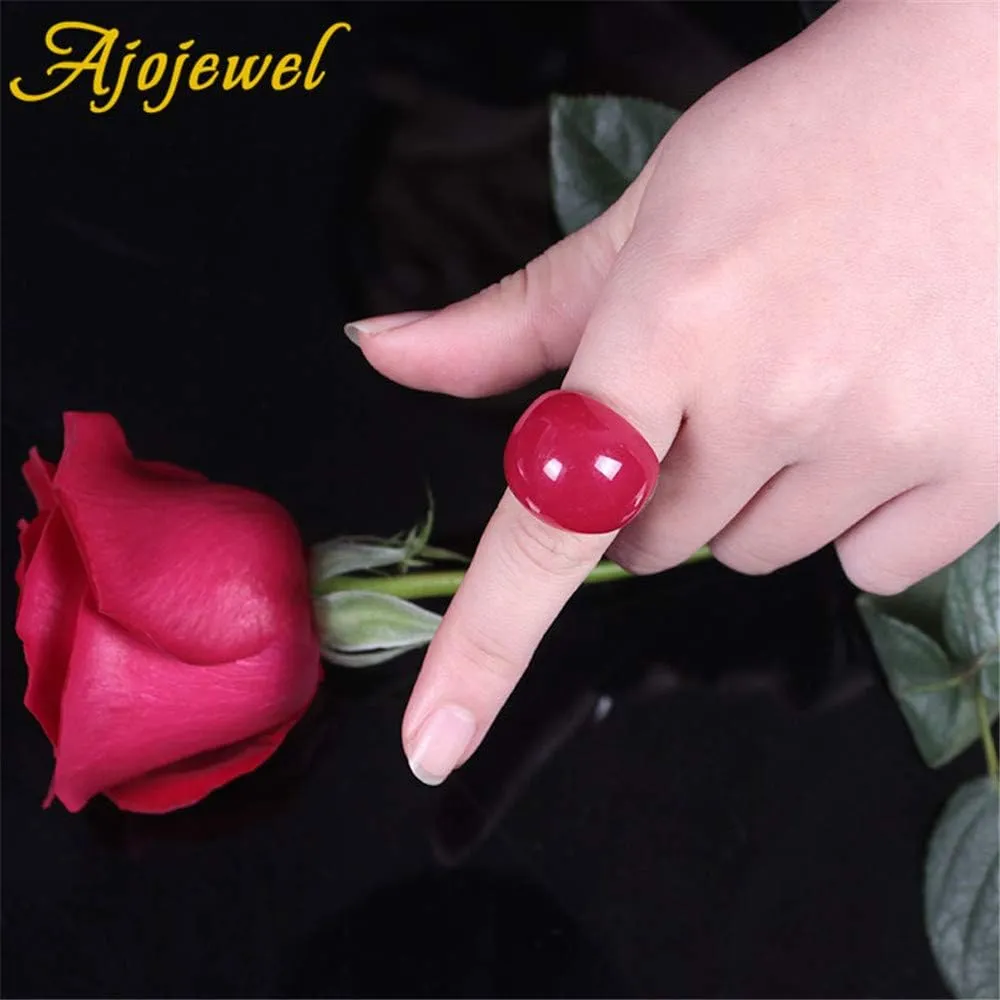 Women's Yellow Opal Cocktail Ring Luxury Single Stone Large Ring Christmas Gift