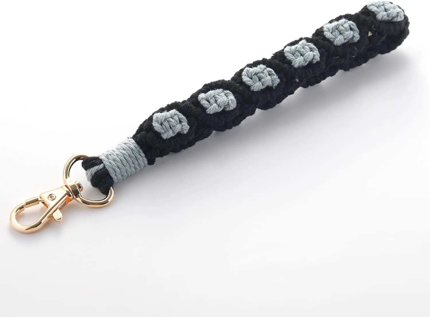 XGALBLA Cute Boho Keychain Wristlet Bracelet Keychain Small Rose Floral Wrist Lanyard Handmade Weave Exquisite Holder Purse
