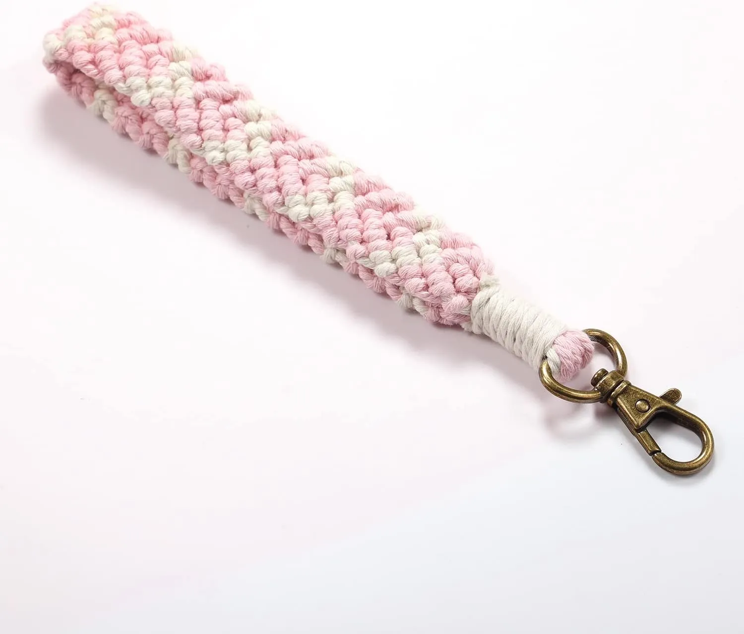 XGALBLA Women's Boho Macrame Keychain Wristlet Bracelet Handmade Braided Hand Wrist Lanyard for Keys, Purse, Car Keys Holder