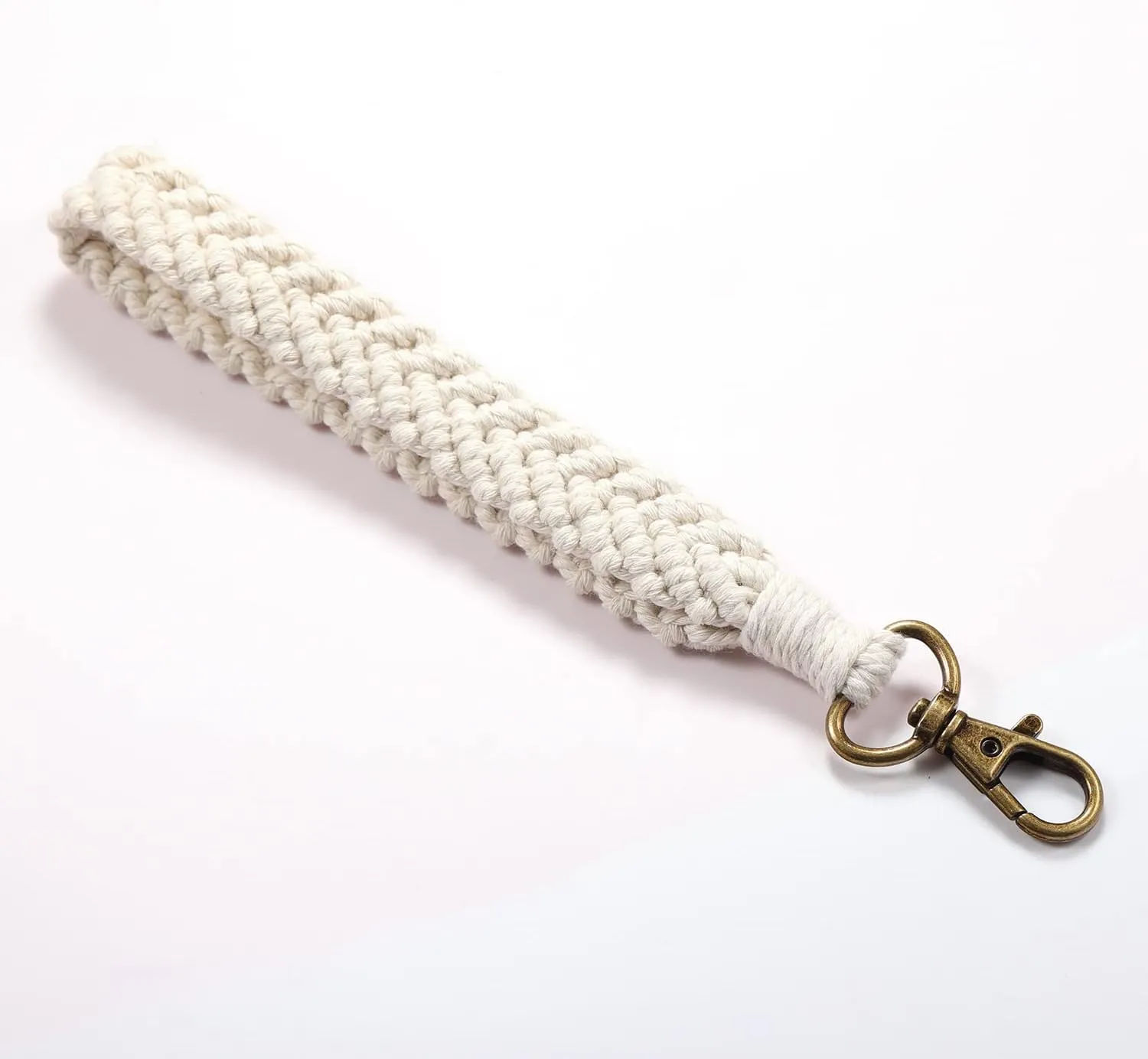 XGALBLA Women's Boho Macrame Keychain Wristlet Bracelet Handmade Braided Hand Wrist Lanyard for Keys, Purse, Car Keys Holder