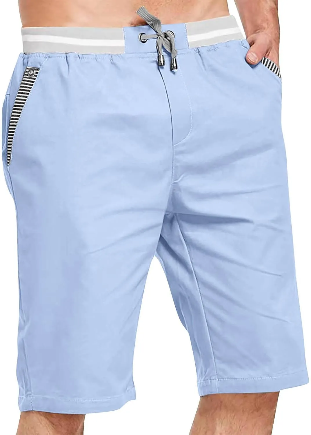Ymosrh Men's Shorts Sports Pocket Workwear Casual Loose Shorts Jogging