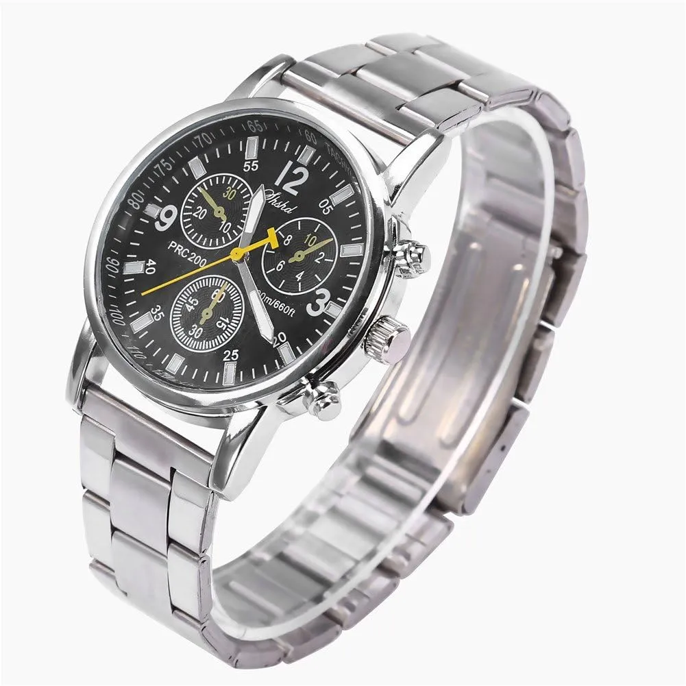 Zetiling Watches for Men, Mens Watches, Men's Wrist Watches, Men Watch Analog Wrist Watches with Stainless Steel Band Alloy Case Wristwatch Stylish Simple(Black)