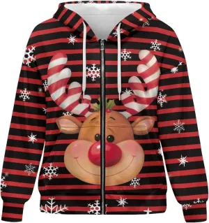 Zip Up Jackets for Women Y2K Vintage Hoodies Oversized Sweatshirts Fall Cardigan